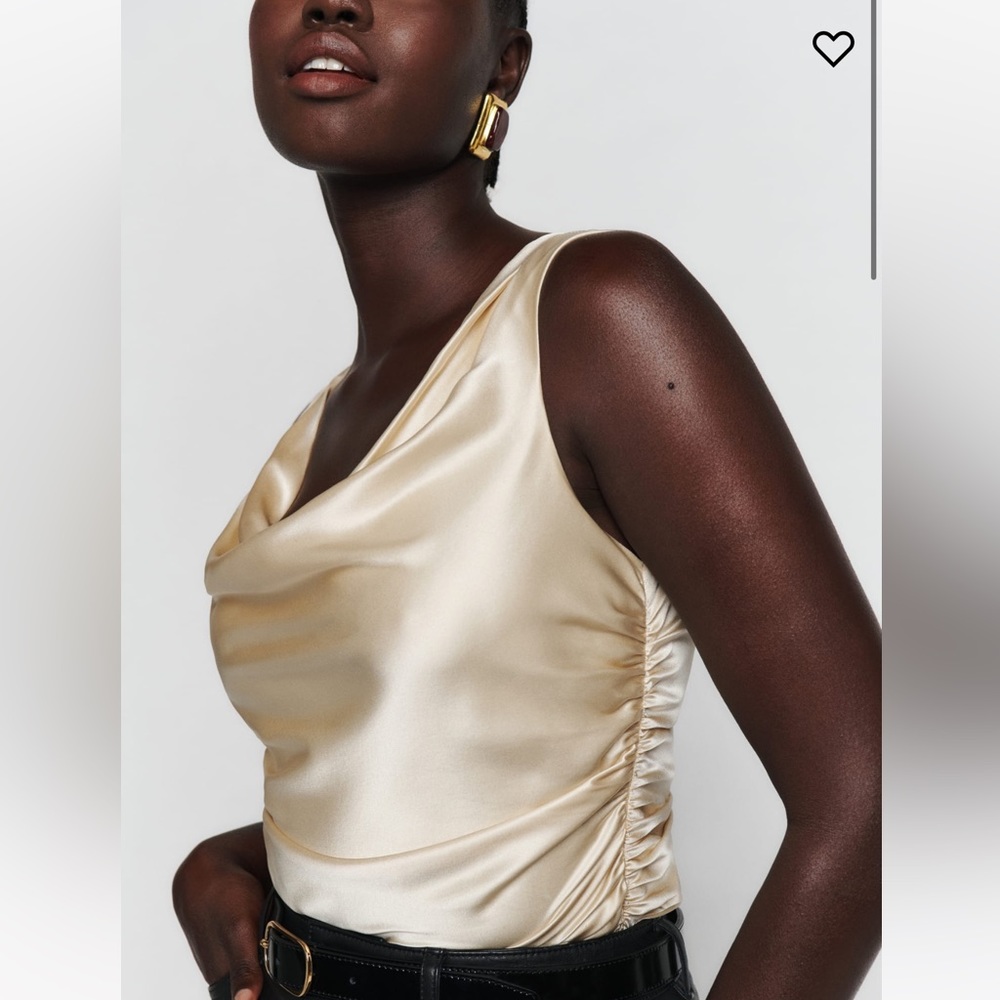 Reformation Keira Silk Top